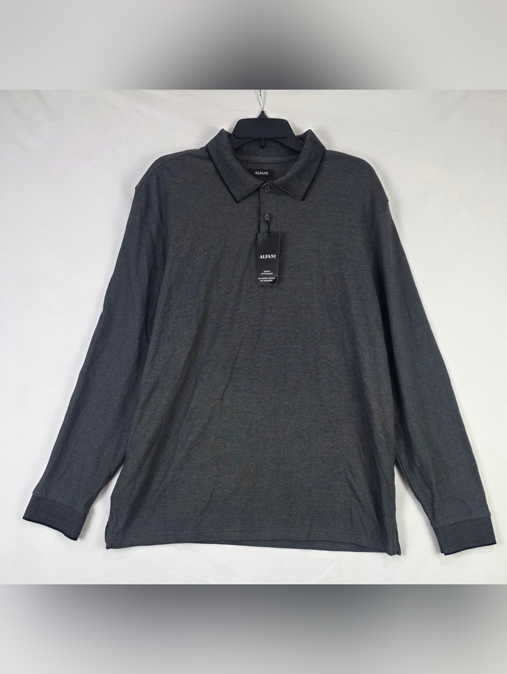 $60 Alfani Mens Classic-Fit Solid Long-Sleeve Shirt - Picture 2 of 5